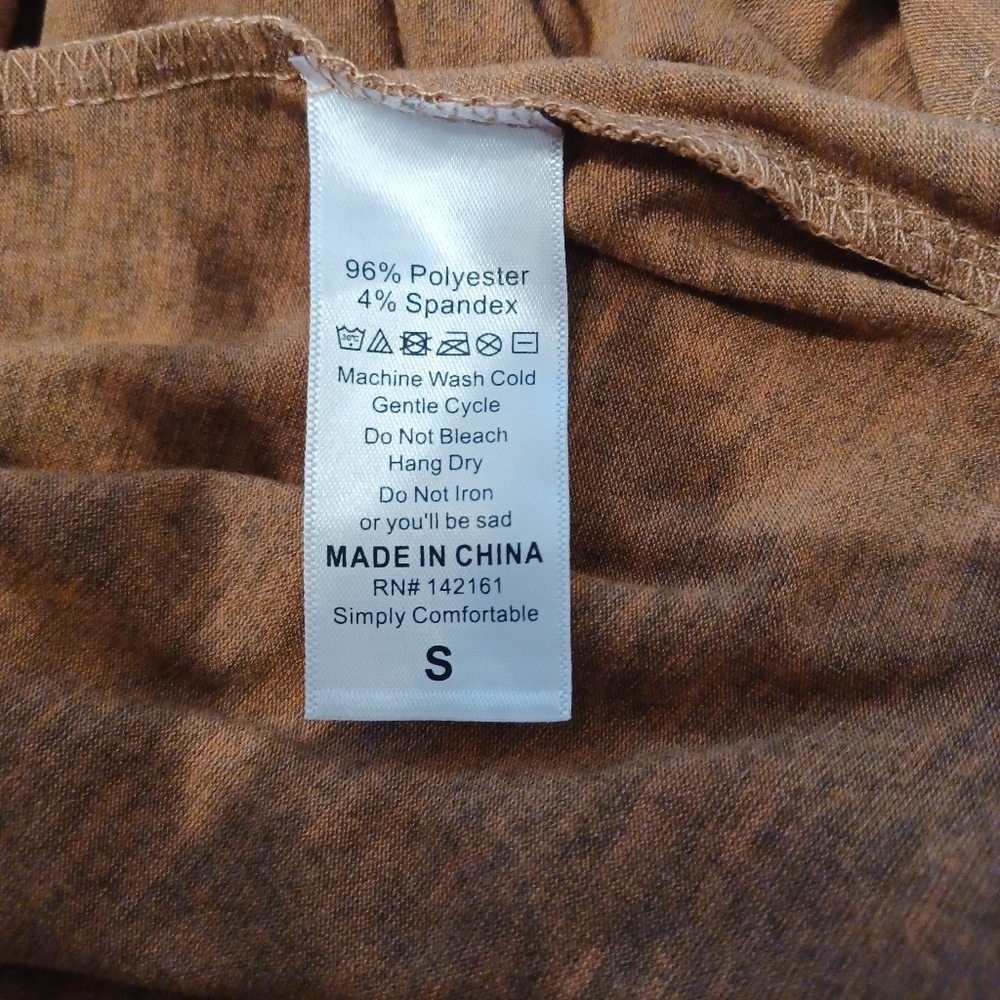LuLaRoe Carly Perfect Fall Dress Tan Size Small - Picture 9 of 10